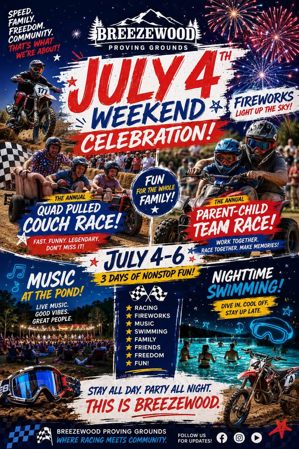 Couch Race July 4th Weekend Picnic at Breezewood Proving Grounds